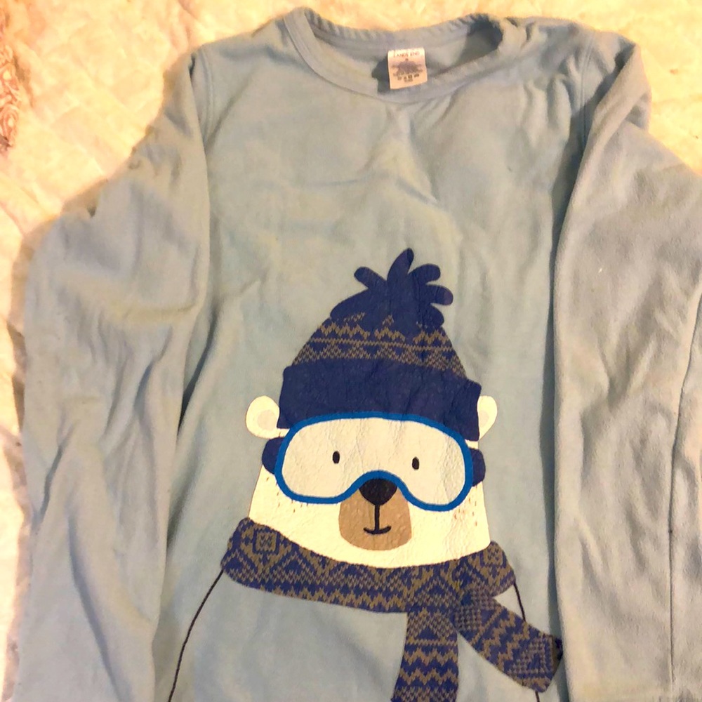 Lands End fleece Pj shirt